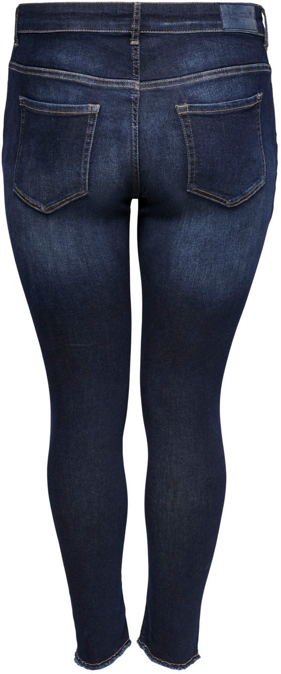 ONLY CARMAKOMA Skinny-fit-Jeans »CARWILLY REG SK ANK JNS« in washed-out Optik