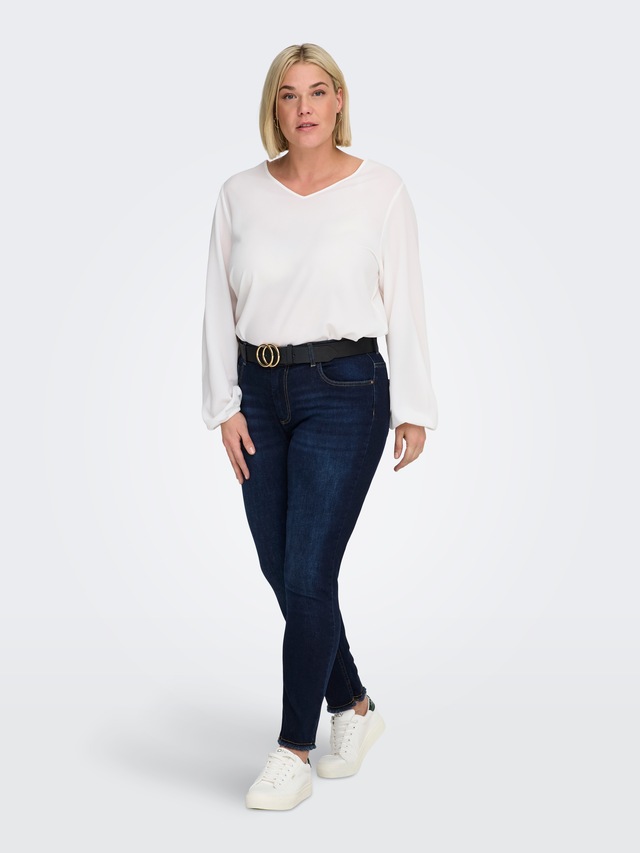 ONLY CARMAKOMA Skinny-fit-Jeans »CARWILLY REG SK ANK JNS« in washed-out Optik