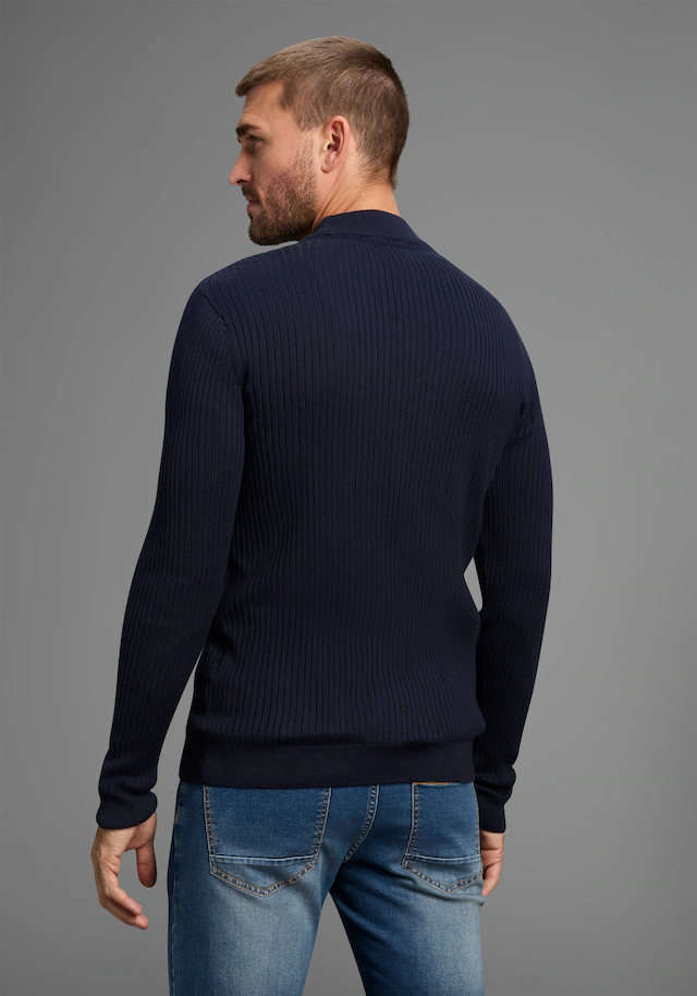 Bruno Banani Stehkragenpullover in Rippstrickoptik