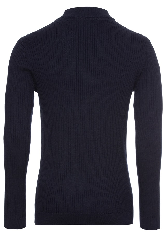 Bruno Banani Stehkragenpullover in Rippstrickoptik