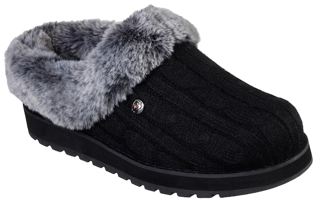 Skechers Pantoffel »KEEPSAKES - ICE ANGEL« Hausschuh in Strick-Optik