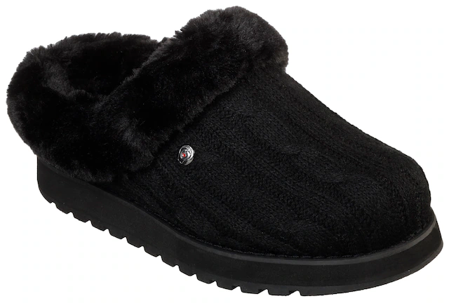 Skechers Pantoffel »KEEPSAKES - ICE ANGEL« Hausschuh in Strick-Optik