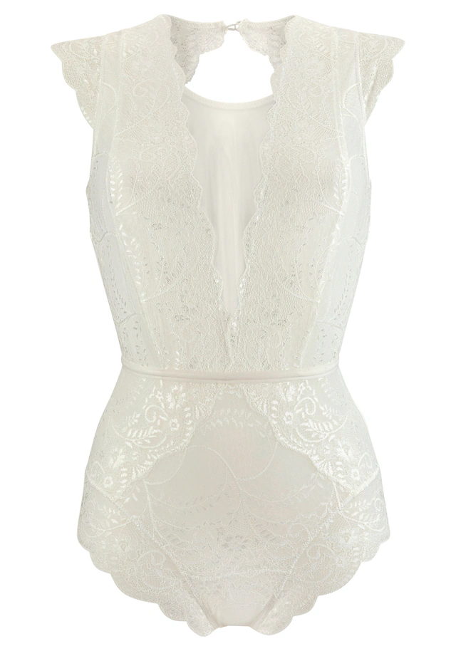 LASCANA Body », Body ohne Bügel, Spitzenbody in transparenter Optik« , sexy Unterwäsche, sexy Dessous, Reizwäsche Damen