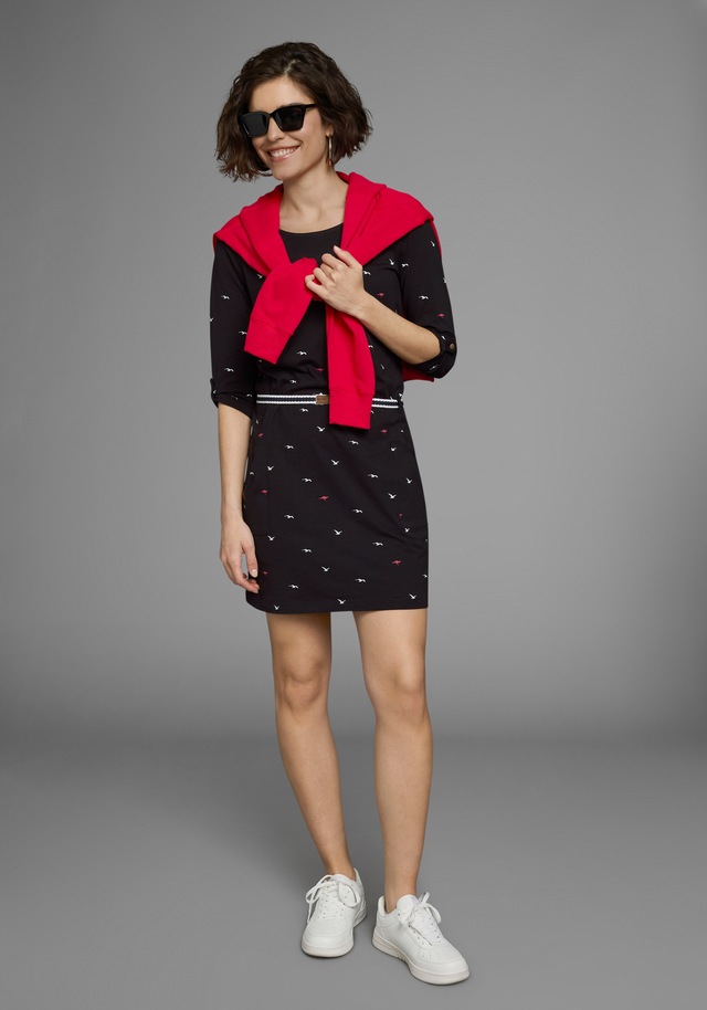 KangaROOS Jerseykleid Set, mit abnehmbarem Gürtel, aufgesetzte Taschen figurbetonte Passform, aus Baumwollmischung