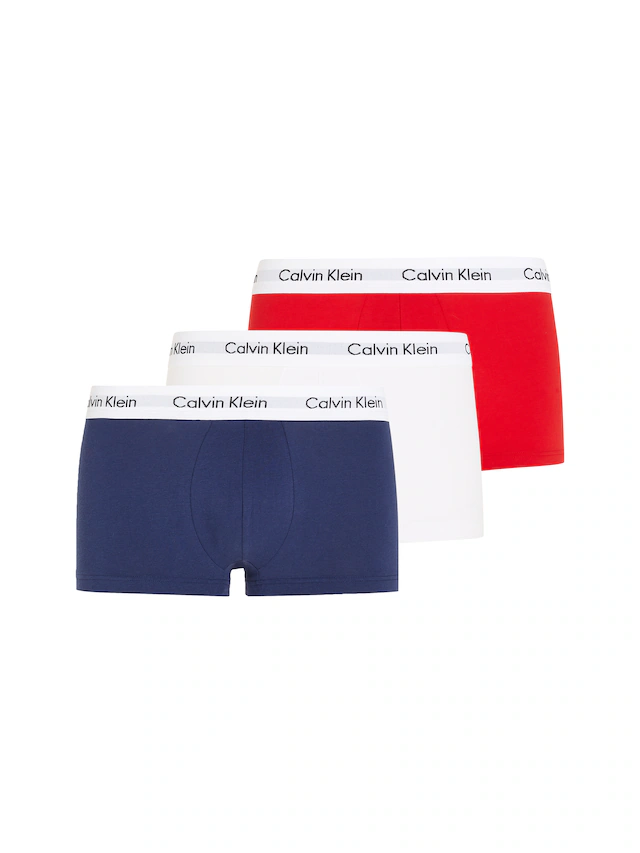 Calvin Klein Underwear Trunk »Low Rise Trunk 3 PACK« 3 Stk. mit weißem Webbund