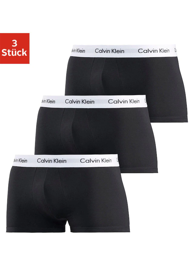 Calvin Klein Underwear Trunk »Low Rise Trunk 3 PACK« 3 Stk. mit weißem Webbund