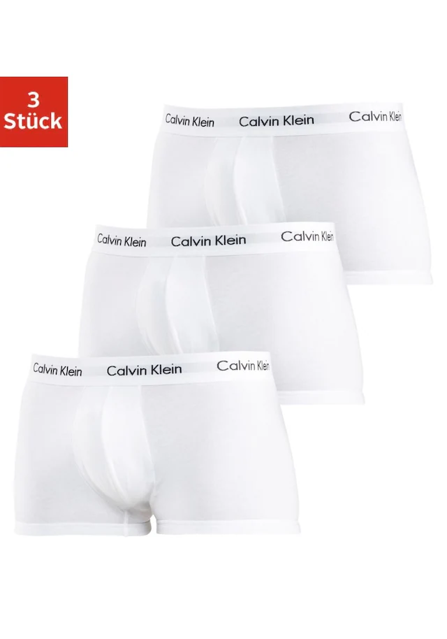 Calvin Klein Underwear Trunk »Low Rise Trunk 3 PACK« 3 Stk. mit weißem Webbund