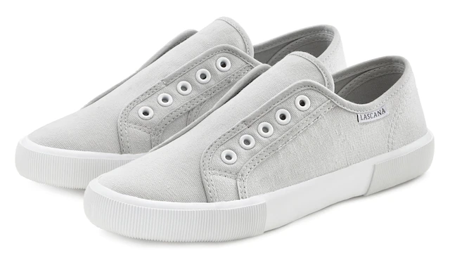 LASCANA Sneaker »Slip-On-Sneaker,« Slipper, Halbschuh bequem zum Reinschlüpfen VEGAN
