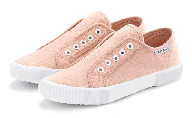 LASCANA Sneaker »Slip-On-Sneaker,« Slipper, Halbschuh bequem zum Reinschlüpfen VEGAN