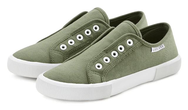 LASCANA Sneaker »Slip-On-Sneaker,« Slipper, Halbschuh bequem zum Reinschlüpfen VEGAN
