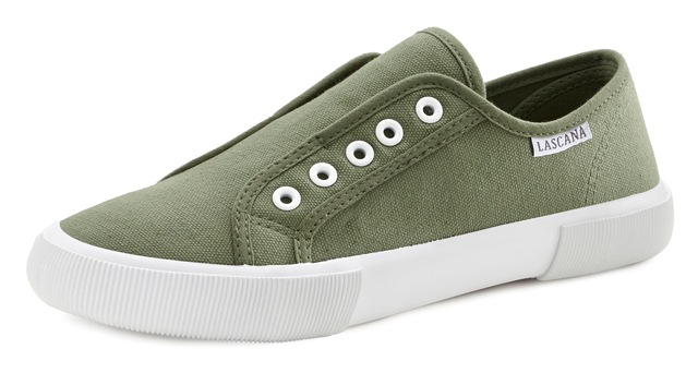 LASCANA Sneaker »Slip-On-Sneaker,« Slipper, Halbschuh bequem zum Reinschlüpfen VEGAN
