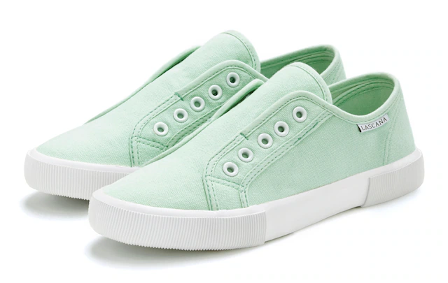 LASCANA Sneaker »Slip-On-Sneaker,« Slipper, Halbschuh bequem zum Reinschlüpfen VEGAN
