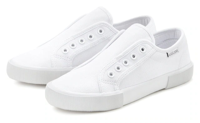 LASCANA Sneaker »Slip-On-Sneaker,« Slipper, Halbschuh bequem zum Reinschlüpfen VEGAN