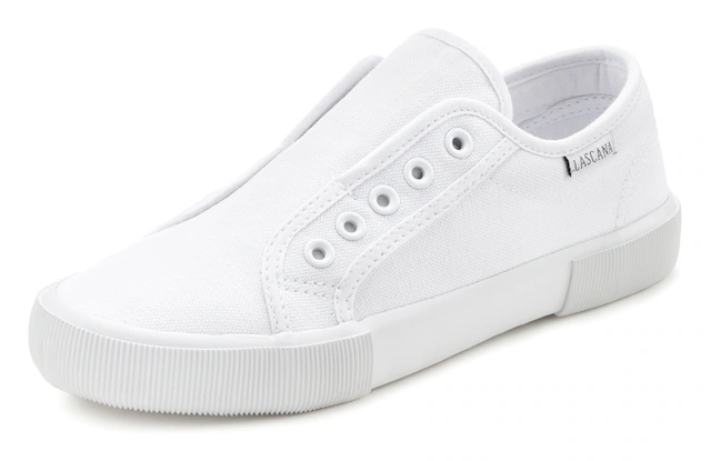 LASCANA Sneaker »Slip-On-Sneaker,« Slipper, Halbschuh bequem zum Reinschlüpfen VEGAN