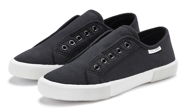 LASCANA Sneaker »Slip-On-Sneaker,« Slipper, Halbschuh bequem zum Reinschlüpfen VEGAN
