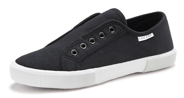 LASCANA Sneaker »Slip-On-Sneaker,« Slipper, Halbschuh bequem zum Reinschlüpfen VEGAN