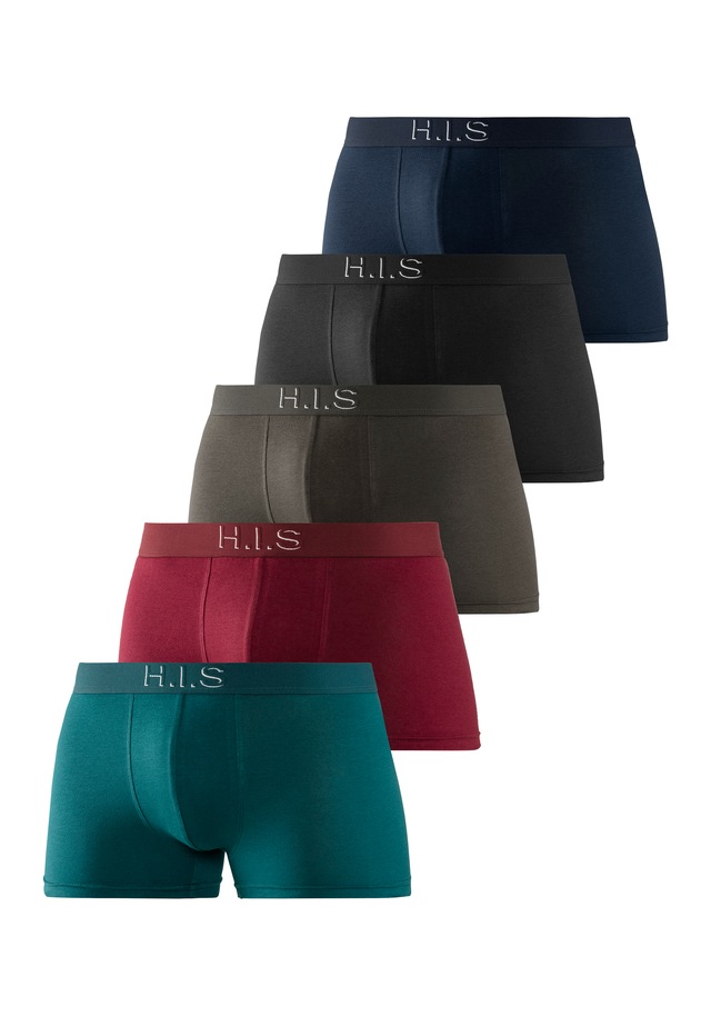 H.I.S Boxer »Boxershorts für Herren« Packung, 5 Stk. Logo Webbund mit 3D Effekt