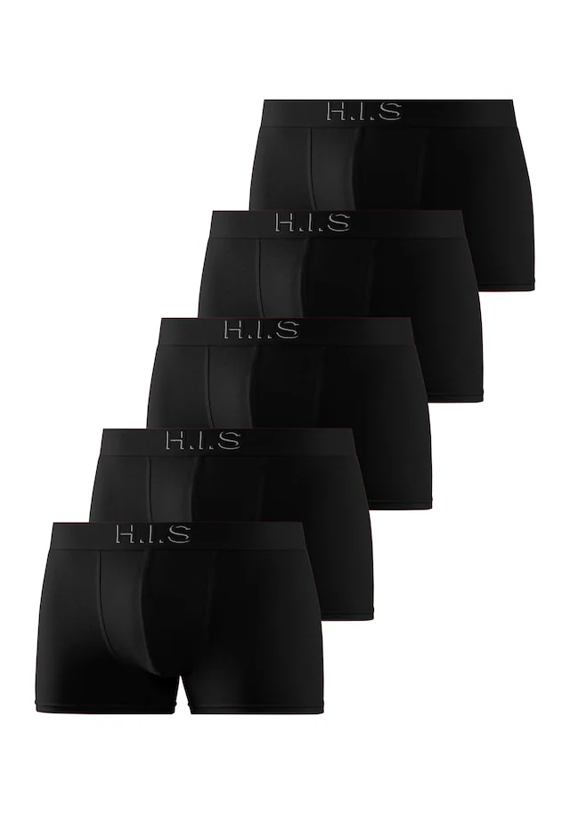 H.I.S Boxer »Boxershorts für Herren« Packung, 5 Stk. Logo Webbund mit 3D Effekt