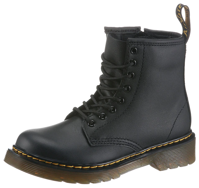 DR. MARTENS Schnürstiefel »8 Eye Boot ROMARIO« Kinderschuh, Freizeitstiefel mit zusätzlichem Innenreißverschluss