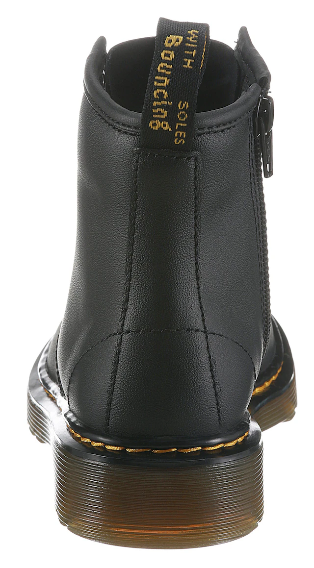 DR. MARTENS Schnürstiefel »8 Eye Boot ROMARIO« Kinderschuh, Freizeitstiefel mit zusätzlichem Innenreißverschluss