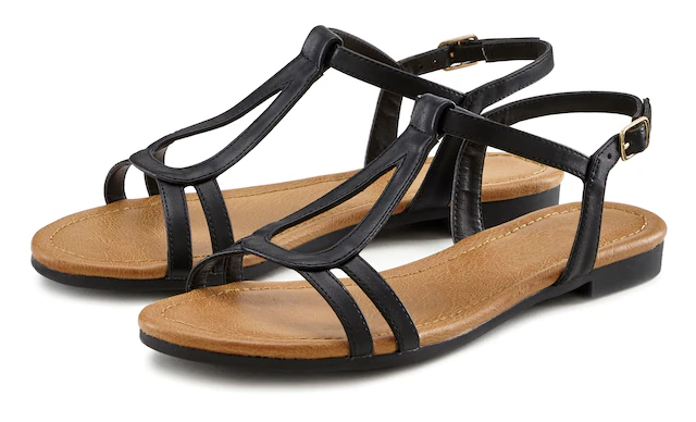 Vivance Sandale »offener Schuh« Sandalette, Sommerschuh mit raffinierten Riemchen VEGAN