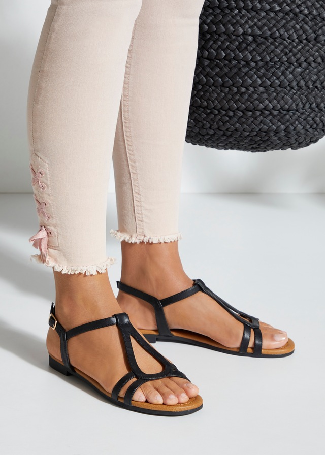Vivance Sandale »offener Schuh« Sandalette, Sommerschuh mit raffinierten Riemchen VEGAN