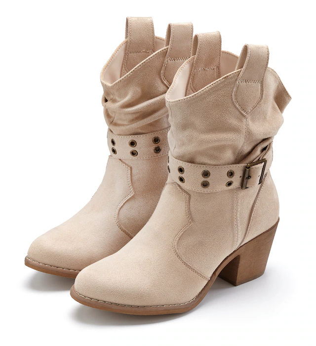 LASCANA Cowboy Stiefelette »Herbststiefelette,« Cowboy Boots, Western Stiefelette, Ankleboots VEGAN