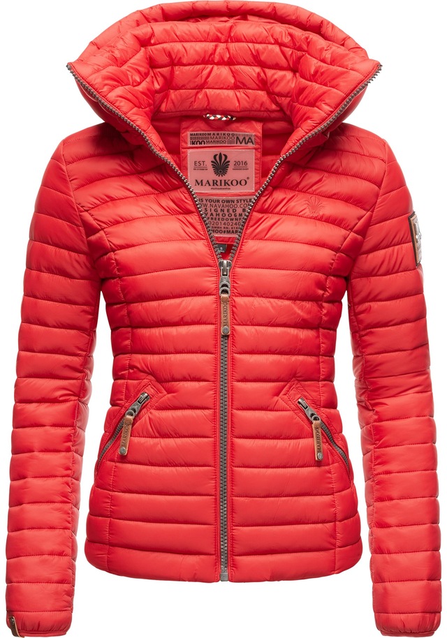 Marikoo Steppjacke »Löwenbaby« mit Kapuze stylische Übergangsjacke mit abnehmbarer Kapuze