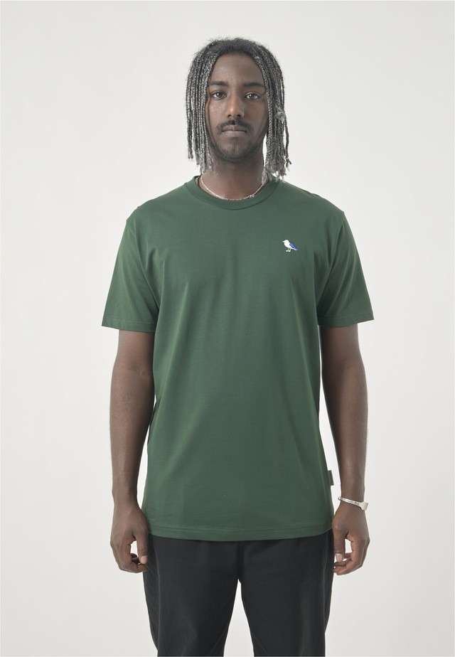 Cleptomanicx T-Shirt »Embro Gull« mit Gull-Stickerei