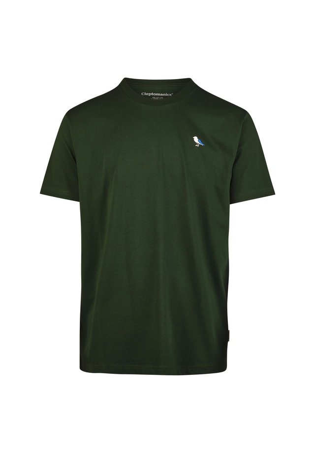Cleptomanicx T-Shirt »Embro Gull« mit Gull-Stickerei