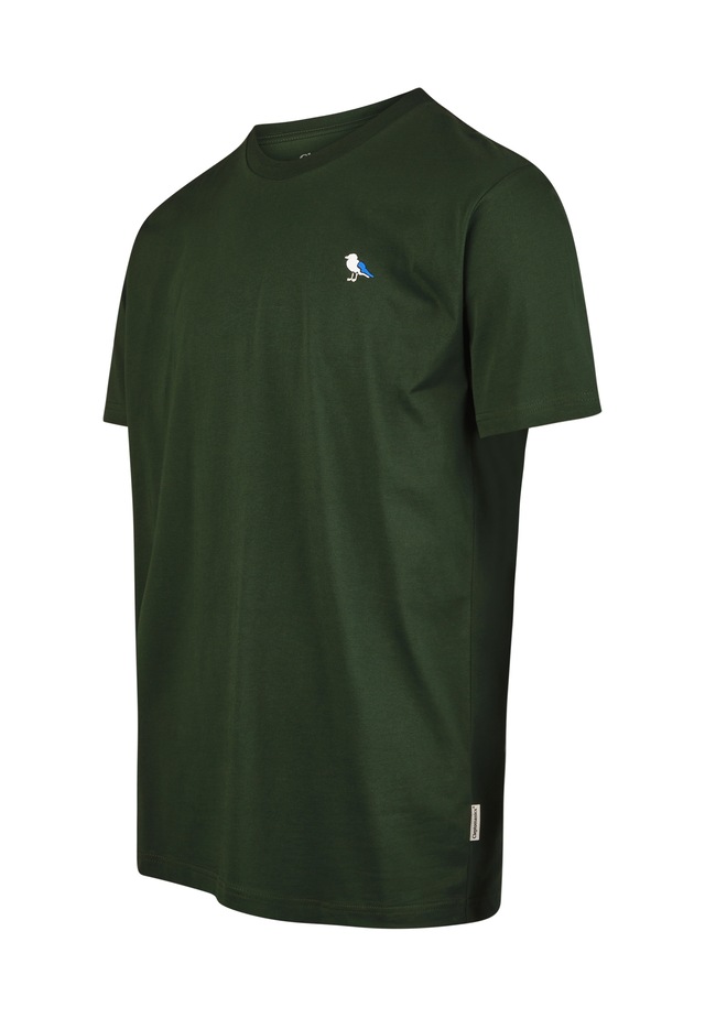 Cleptomanicx T-Shirt »Embro Gull« mit Gull-Stickerei