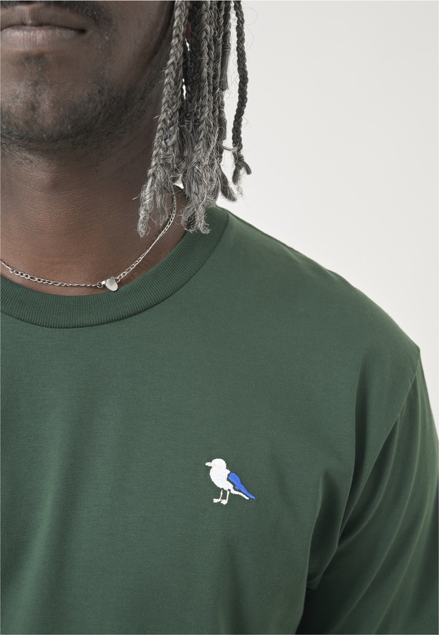 Cleptomanicx T-Shirt »Embro Gull« mit Gull-Stickerei