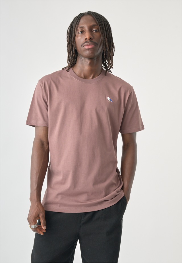 Cleptomanicx T-Shirt »Embro Gull« mit Gull-Stickerei