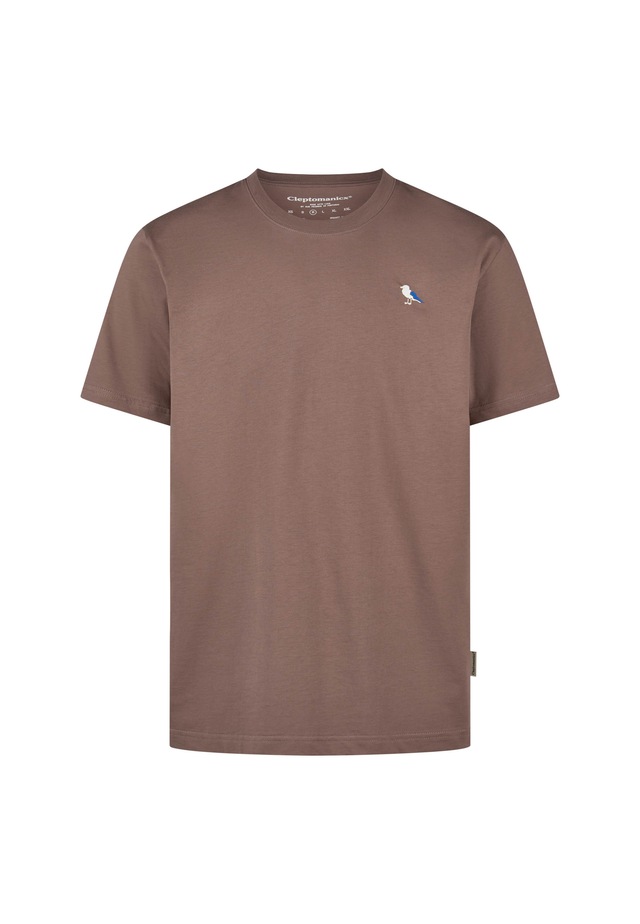 Cleptomanicx T-Shirt »Embro Gull« mit Gull-Stickerei