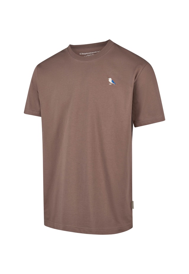 Cleptomanicx T-Shirt »Embro Gull« mit Gull-Stickerei