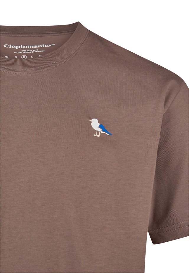 Cleptomanicx T-Shirt »Embro Gull« mit Gull-Stickerei