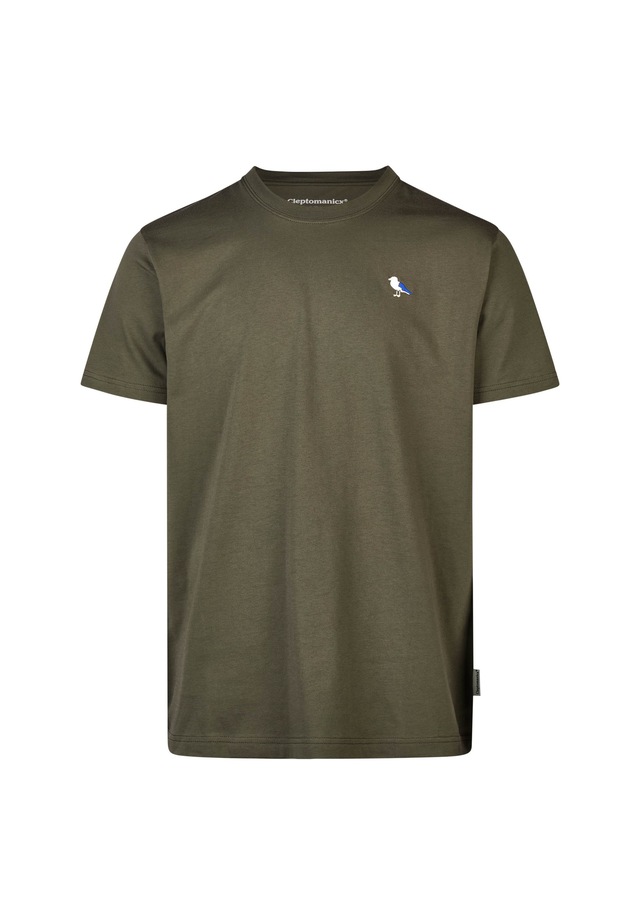 Cleptomanicx T-Shirt »Embro Gull« mit Gull-Stickerei