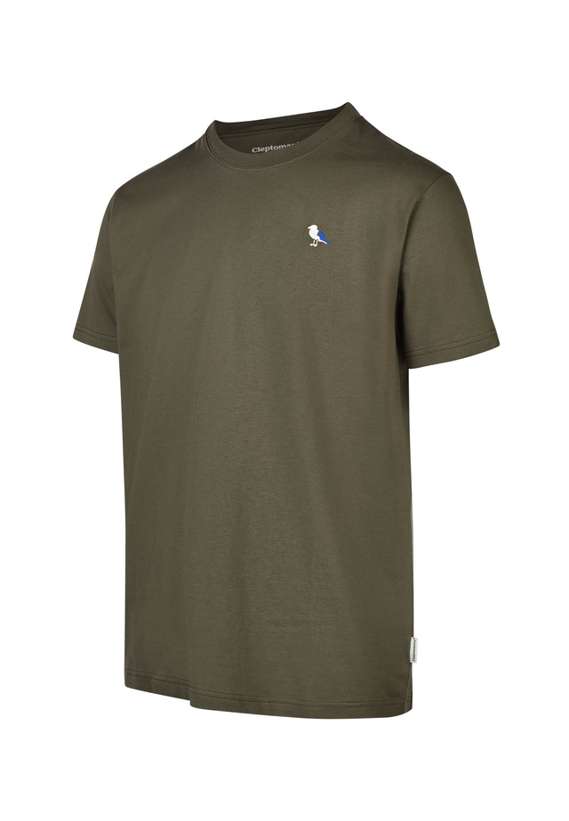 Cleptomanicx T-Shirt »Embro Gull« mit Gull-Stickerei