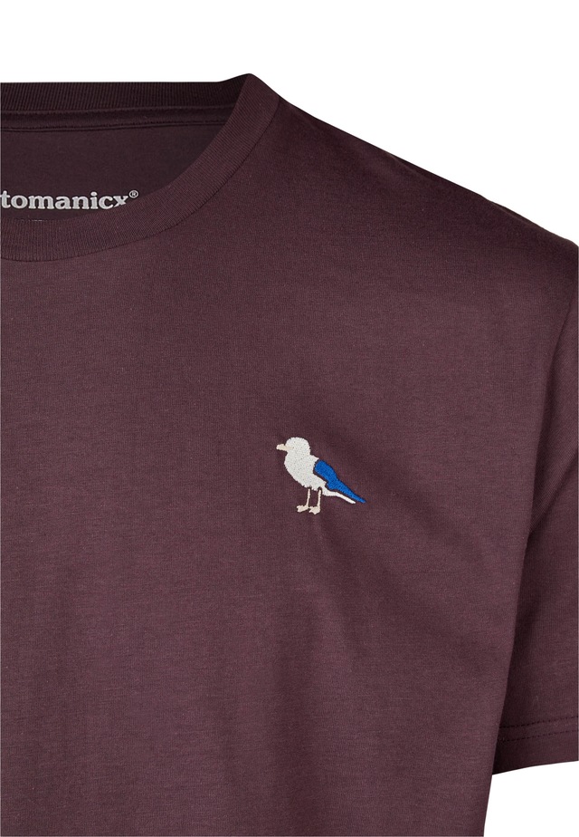 Cleptomanicx T-Shirt »Embro Gull« mit Gull-Stickerei