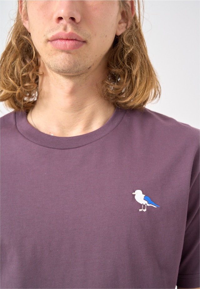 Cleptomanicx T-Shirt »Embro Gull« mit Gull-Stickerei