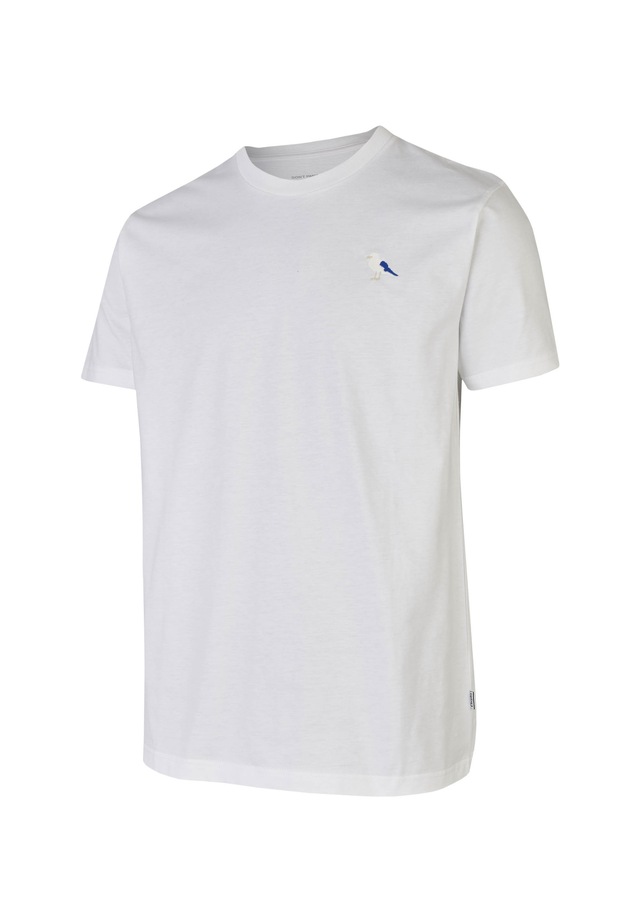 Cleptomanicx T-Shirt »Embro Gull« mit Gull-Stickerei