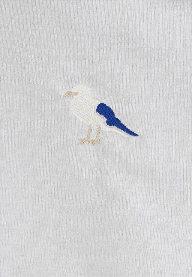 Cleptomanicx T-Shirt »Embro Gull« mit Gull-Stickerei