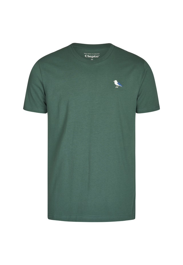 Cleptomanicx T-Shirt »Embro Gull« mit Gull-Stickerei