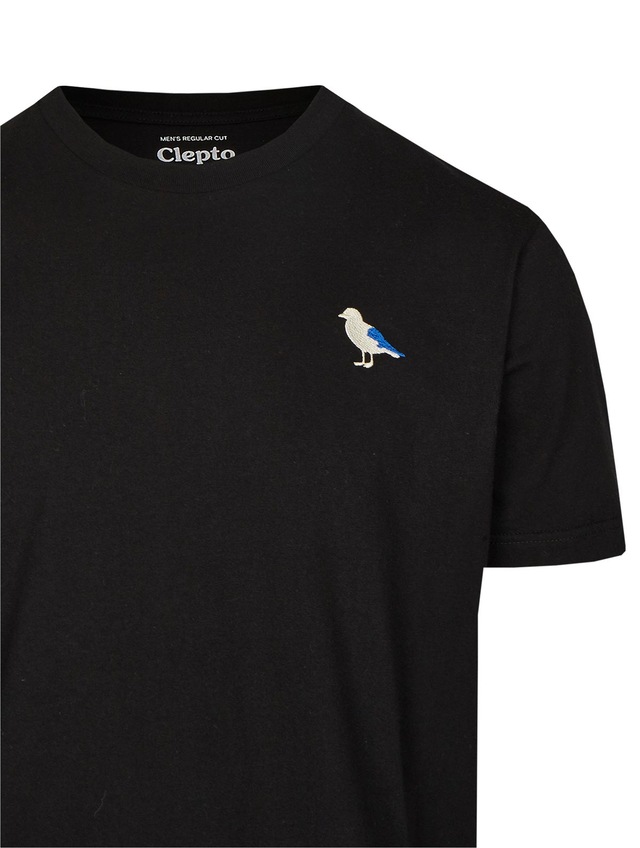 Cleptomanicx T-Shirt »Embro Gull« mit Gull-Stickerei
