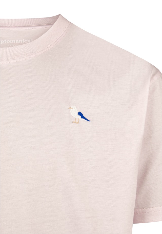 Cleptomanicx T-Shirt »Embro Gull« mit Gull-Stickerei