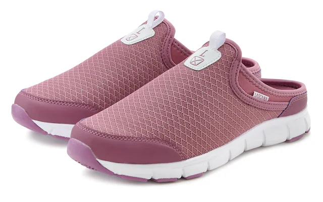 LASCANA Sneaker »Slip-On-Sneaker,« Halbschuh, Freizeitschuh, Sabot, Clogs aus leichtem Mesh-Material