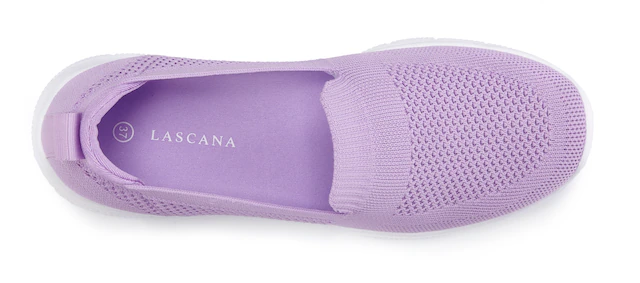 LASCANA Slipper »Halbschuh, Sneaker, Slip-On-Sneaker,« aus bequemen Textil-Material zum Reinschlüpfen VEGAN