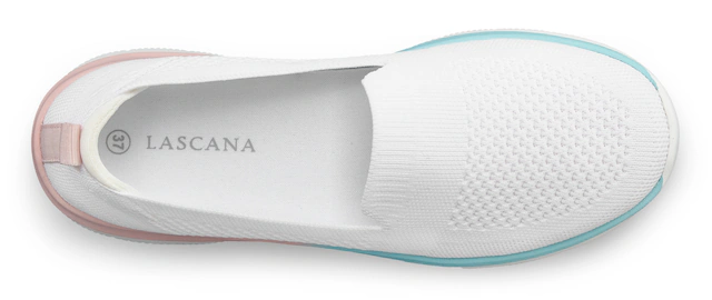 LASCANA Slipper »Halbschuh, Sneaker, Slip-On-Sneaker,« aus bequemen Textil-Material zum Reinschlüpfen VEGAN