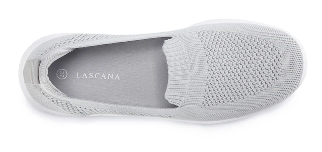 LASCANA Slipper »Halbschuh, Sneaker, Slip-On-Sneaker,« aus bequemen Textil-Material zum Reinschlüpfen VEGAN