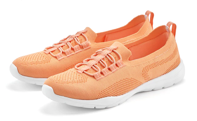 LASCANA Sneaker »Slipper, Halbschuh, Slip-On-Sneaker,« aus leichtem Textil-Material VEGAN